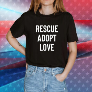 Shira Scott Wearing Rescue Adopt Love Shirt