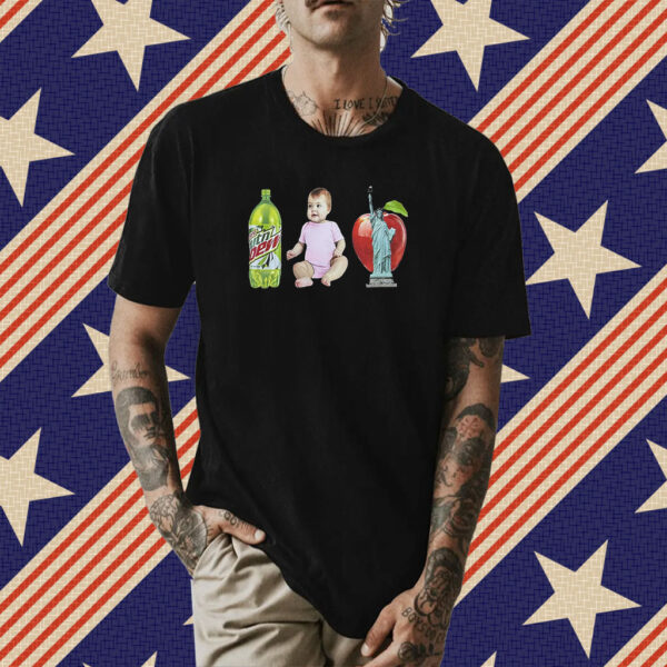 The Lana Mtn Dew Baby Apple Statue Of Liberty Shirt