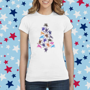 Christmas Sea Turtles Printed Shirts