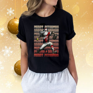 Merry Pitchmas Ho Ho Ho Softball Santa Pitching Shirts