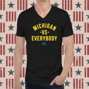Official Michigan Against Everybody Shirt Vneck