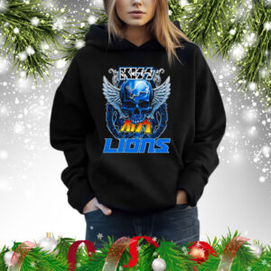 Skull Wings Kiss In Detroit Lions Football Hoodie