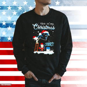 Snoopy And Charlie Brown Nfl Carolina Panthers This Is My Christmas Sweatshirt