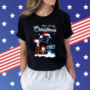 Snoopy And Charlie Brown Nfl Carolina Panthers This Is My Christmas Shirts