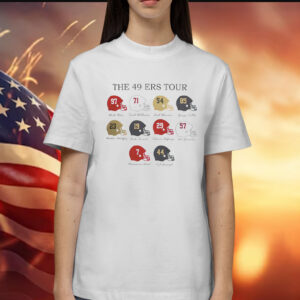 The 49ers Tour 2023 Football Helmet TShirts