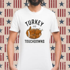 Turkey And Touchdowns Print Casual Shirt