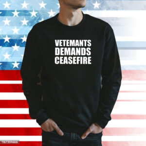 Vetements Demands Ceasefire Shirts hoodie