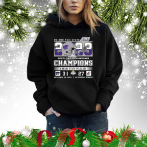 We Own This State 2023 Sunflower Showdown Champions Kansas State Wildcats 31 – 27 Ku Jayhawks November 18 2023 Ku Memorial Stadium TShirt