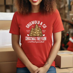 Women’s Griswold & Co Est 1989 Christmas Tree Farm Print Casual Shirt