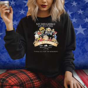 Studio Ghibli 40 Years 1985 – 2025 Miyazaki Hayao Thank You For The Memories Shirt