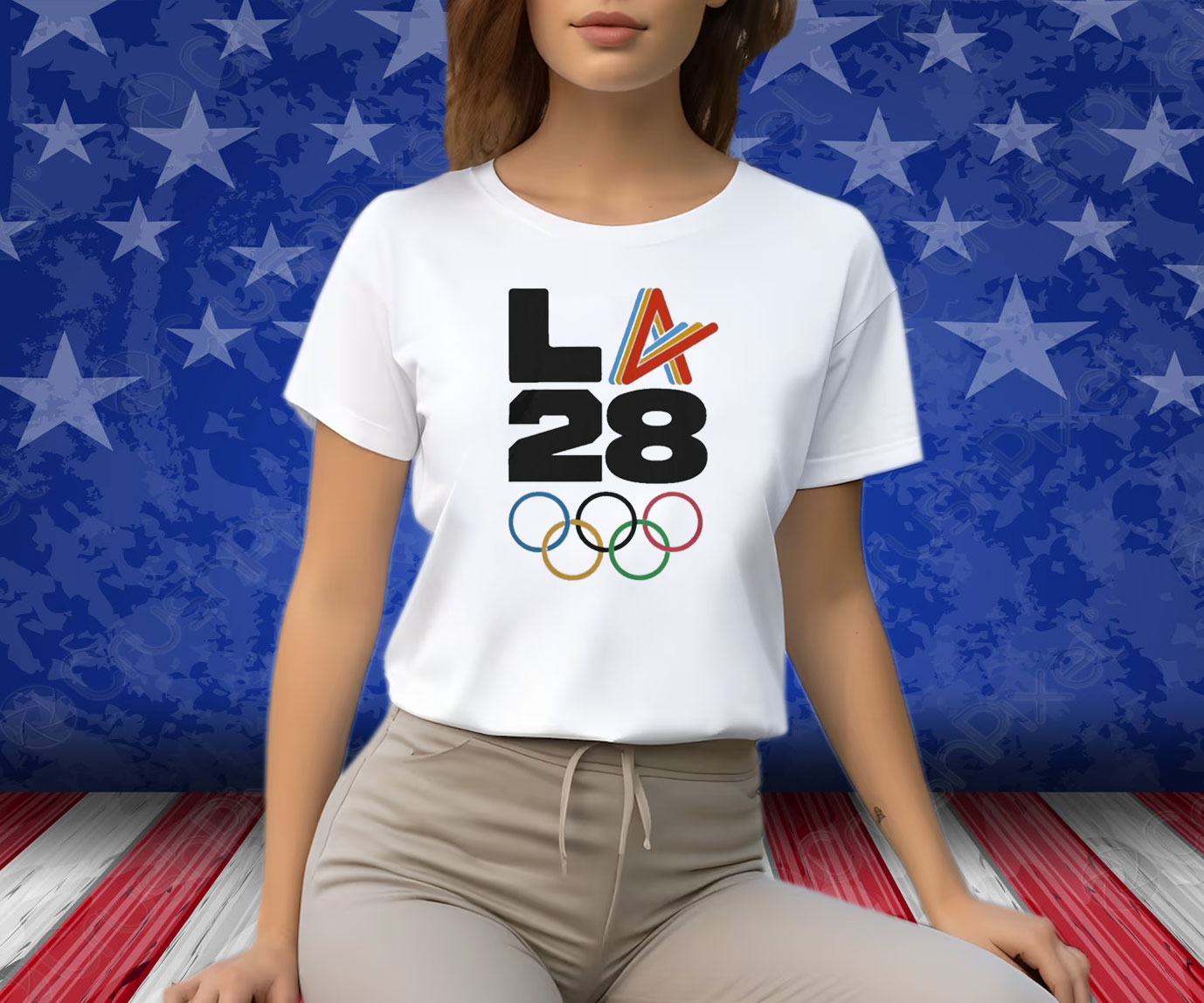 White 2028 La 2028 Summer Olympics Athlete Spirit Shirt