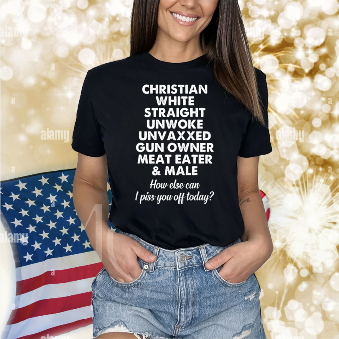 Christian White Straight Unwoke Unvaxxed Gun Owner Meat Eater & Male Shirts