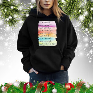 I Am Brave I Am A Child Of God Print Hoodie