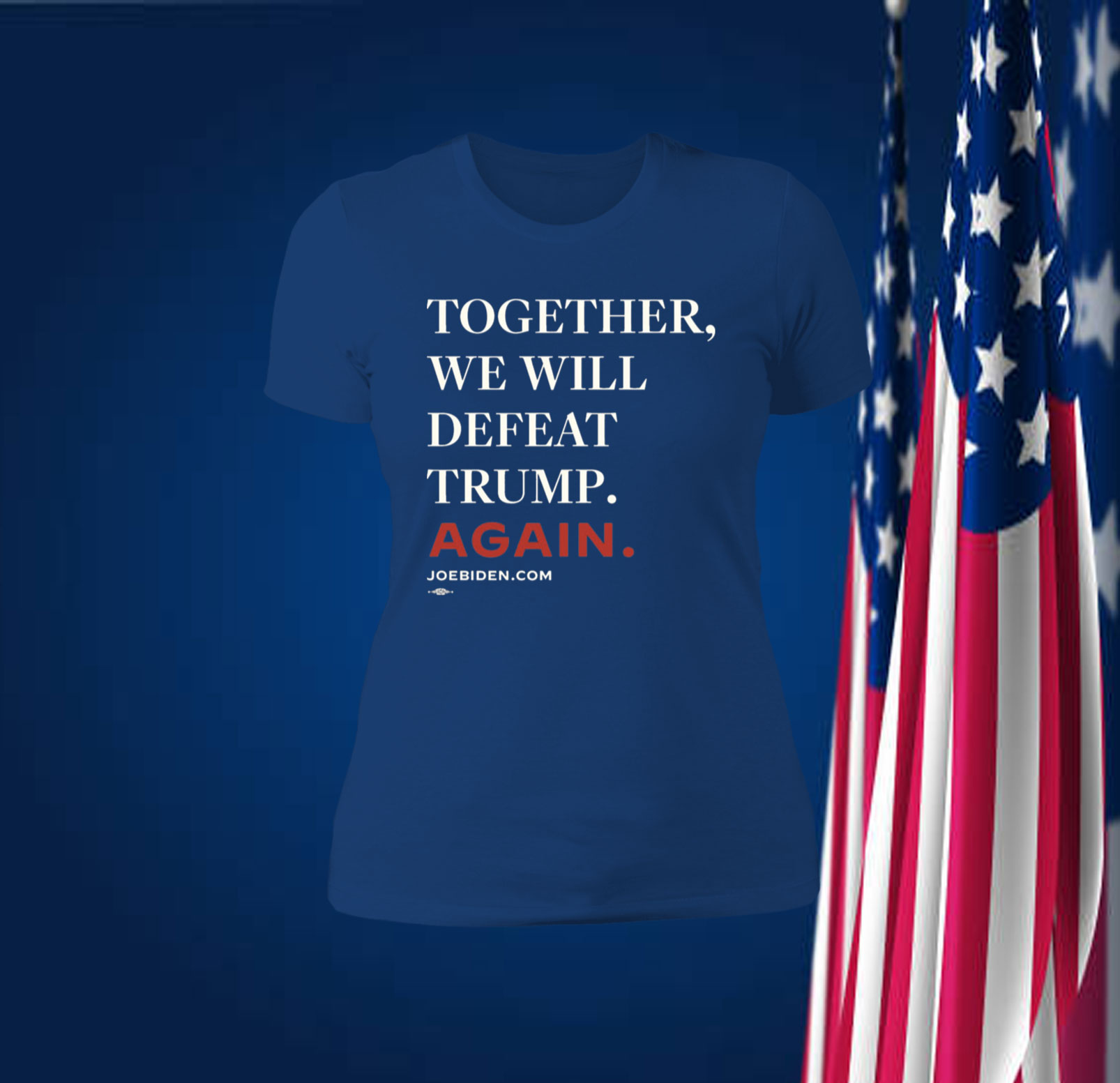 Joe Biden Together We Will Defeat Trump Again T-Shirt