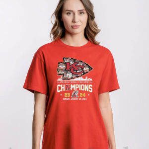 Kansas City Chiefs American Football Conference Champions 23 24 Sunday January 28 2024 T-Shirt