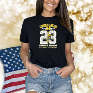 Michigan Undefeated Perfect Season 2023 National Champions Signatures Shirts