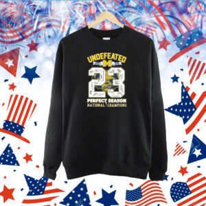 Michigan Undefeated Perfect Season 2023 National Champions Signatures TShirt