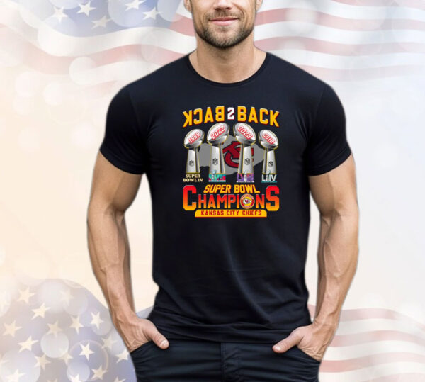 Back 2 Back 4X Super Bowl Champions KC Chiefs Shirt