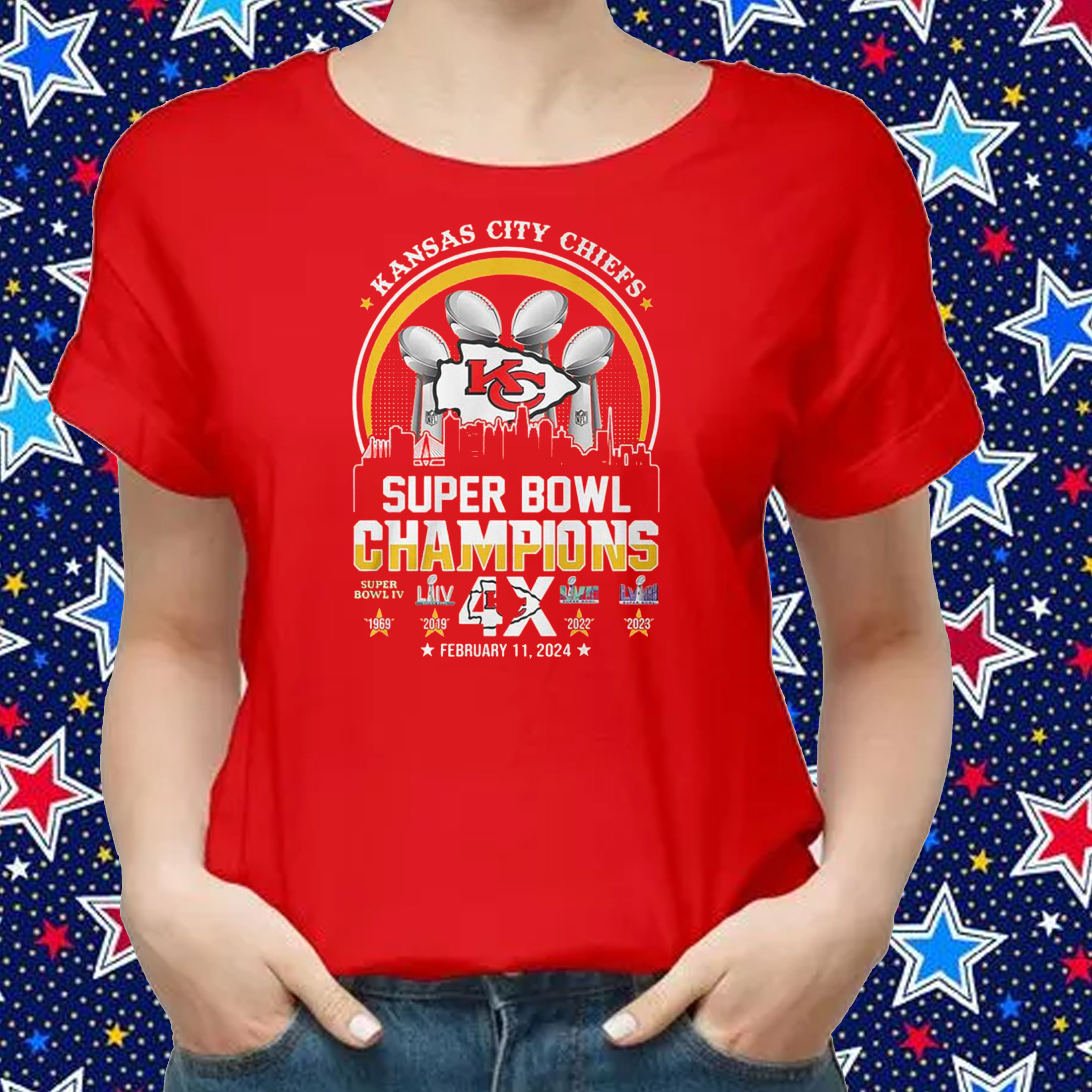 Kansas City Chiefs Super Bowl Champions 4x February 11 2024 Shirts