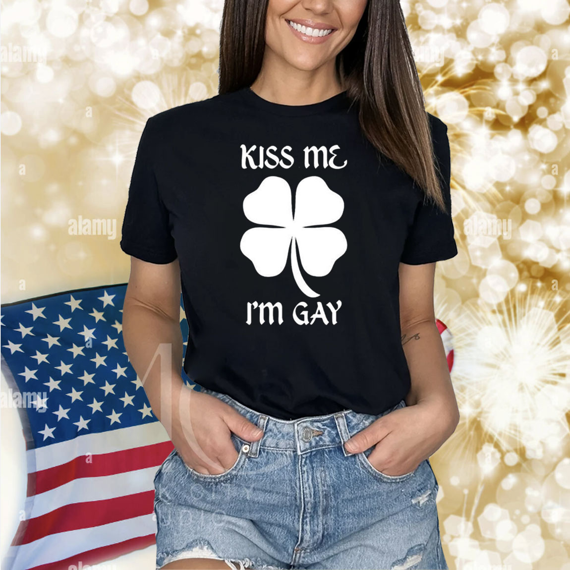 Kiss Me I’m Gay Four Leaf Clover Shirts