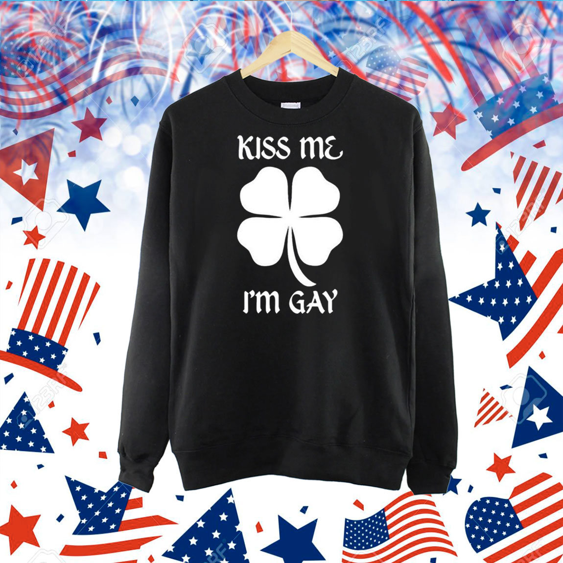 Kiss Me I’m Gay Four Leaf Clover TShirt