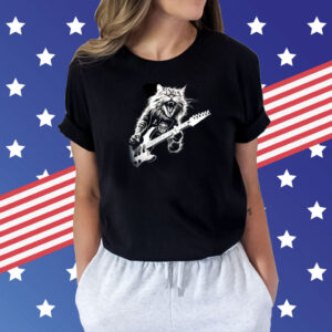 Rock Cat Playing Guitar T-Shirts