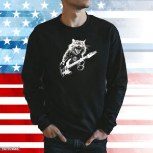 Rock Cat Playing Guitar Hoodie