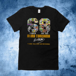 68 Years Akira Toriyama Thank You For The Memories Signature, Akaira Toriyama 1955 to 2024 Shirt