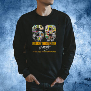 68 Years Akira Toriyama Thank You For The Memories Signature, Akaira Toriyama 1955 to 2024 Shirt