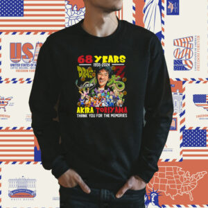 Akira Toriyama 68 Years 1955-2024 Thank You For The Memories Shirt