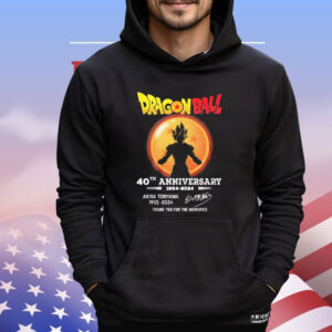 Dragon Ball 40th Anniversary 1984-2024 Akira Toriyama 1955-2024 Thank You For The Memories signature Shirt