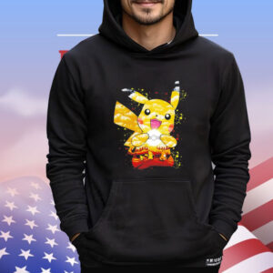 Pichu Pikachu and Raichu electric evolution painting T-Shirt