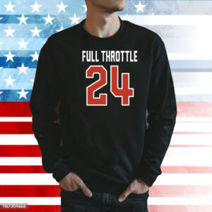 Rob Bradford wearing full throttle 24 Shirt