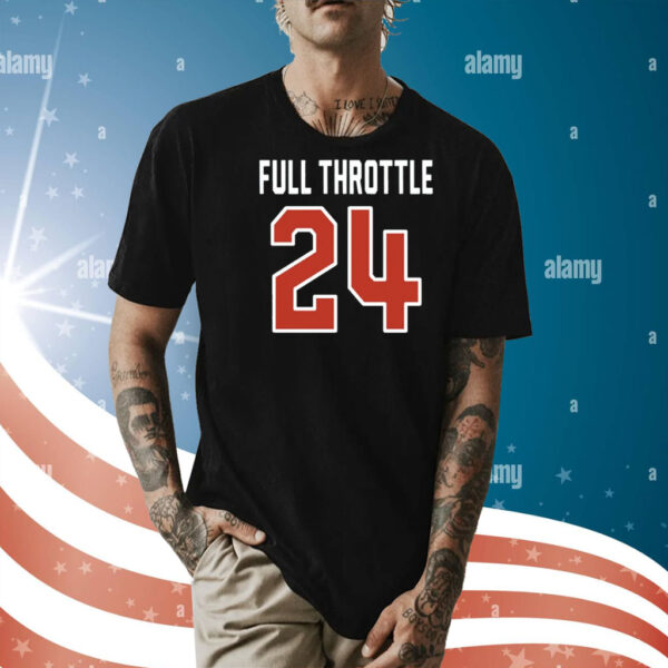 Rob Bradford wearing full throttle 24 Shirt