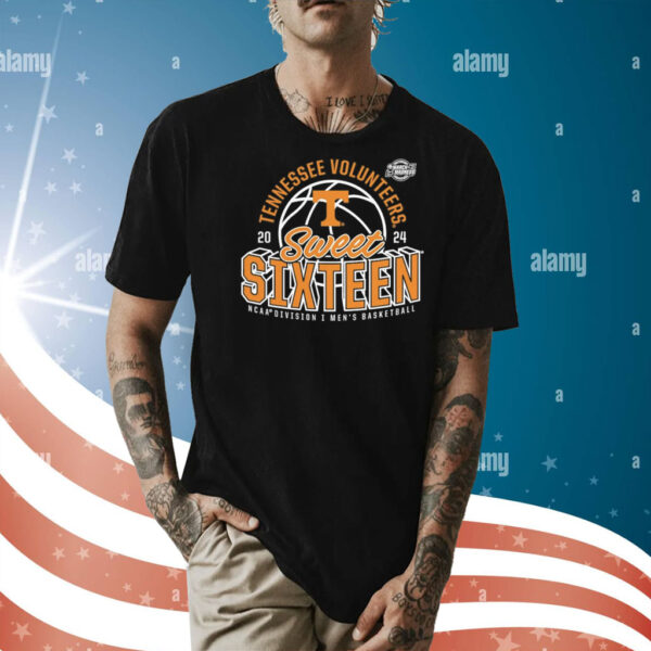 Tennessee Volunteers 2024 NCAA Division I Men’s Basketball Tournament March Madness Sweet Sixteen Shirt