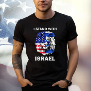 Israel and USA Flag Lion | I Stand With Israel Shirt