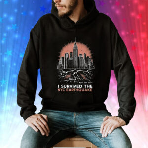 Earthquake 2024 New York City Earthquake Survivor New York Skyline Hoodie