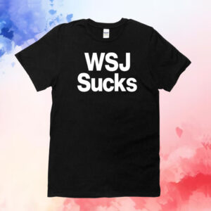 Elon Musk wearing WSJ sucks T-Shirt