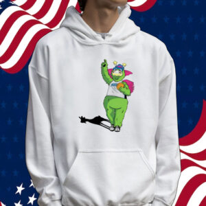 Gary Harris wearing stuff Orlando Magic mascot Tee shirt