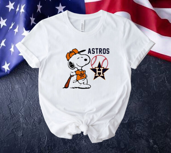 Houston Astros baseball Snoopy Peanuts 2024 Tee shirt