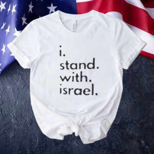 I Stand with Israel Men's 100% cotton Gray Tee Shirt