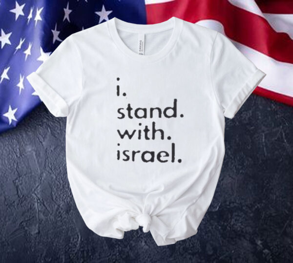 I Stand with Israel Men's 100% cotton Gray Tee Shirt