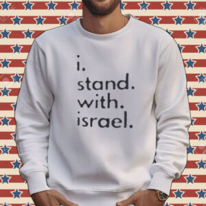 I Stand with Israel Men's 100% cotton Gray Tee Shirt