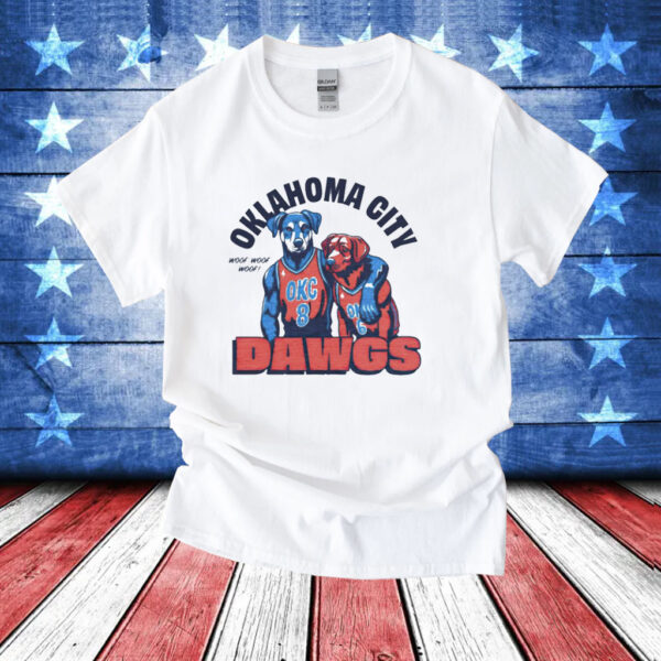 Jalen Williams wearing Oklahoma city dawgs woof T-Shirt