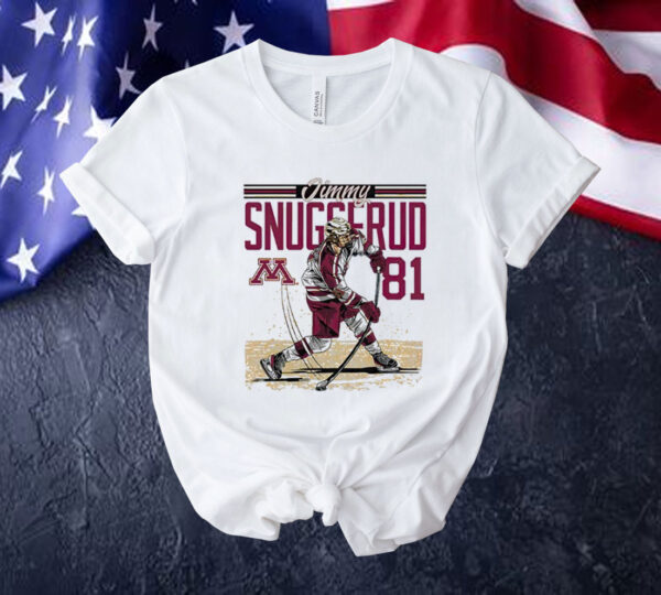 Jimmy Snuggerud Minnesota NCAA Men’s Ice Hockey Caricature Tee shirt