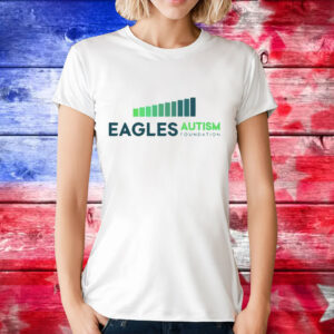 Kylie Kelce wearing eagles autism foundation T-Shirt