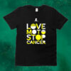 Love moto stop cancer Tee shirt