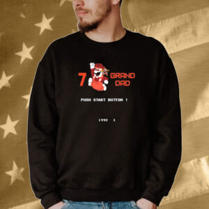 Mario 7 grand dad push start button 1992 1 Tee shirt