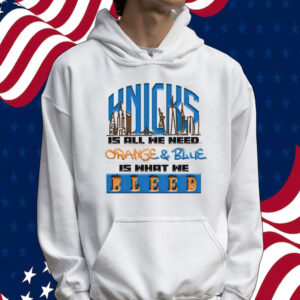 New York Knicks is all we need orange & blue is what we bleed Tee shirt