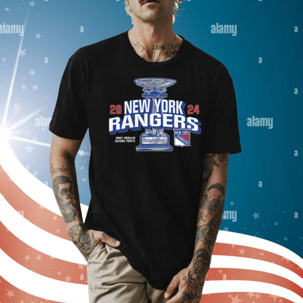 New York Rangers Fanatics Branded 2024 Presidents’ Trophy Shirt